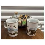 Mugs, jar, candle ring