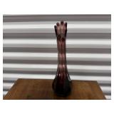 Amethyst swung glass vase