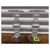 Glass candlesticks (2)