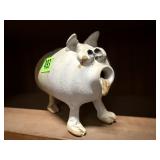 Clay pottery piggy bank