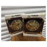 NOS Pioneer wall clocks (2)