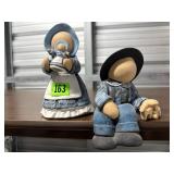 Ceramic Amish dolls (2)