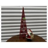 Tabletop Christmas tree, Santa Claus decoration