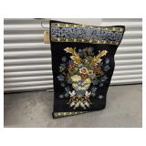 Floral quilted wall hanging