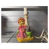 Holiday Fair vintage lamp, no shade included