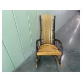 Willow wood slat rocking chair