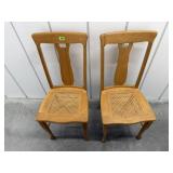Caned dining chairs (2)