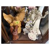 Angel wood carvings, statues