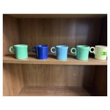 Vintage Fiestaware mugs (5)