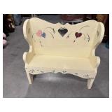 Hand painted doll bench