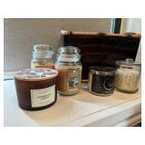 Basket of assorted candles