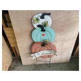 Pumpkin Welcome garden stake
