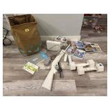 WII video game console. controllers, games,