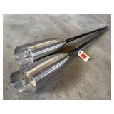 Chrome tiki torch lights (2)