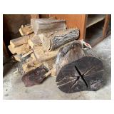 Firewood, chopping stump