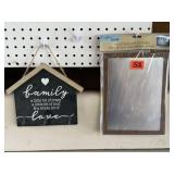 Family sign, tin memo board