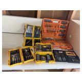 Box of assorted drill bits