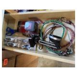 Bungee cords, garage hooks, car inverter