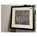 Woodland artworkmatted & framed print 19" x 19"