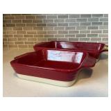 Stoneware baking dishes (2)