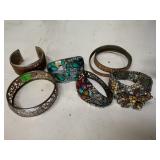 Assorted bracelets, cuffs