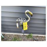 Solar flamingo yard stake