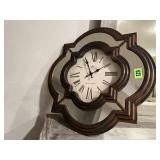 Battery operated mirrored wall clock