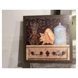 Seashell still life wall decor
