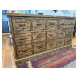 Modern distressed chest of drawers, no contents