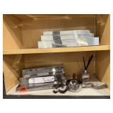 Spice racks, measuring spoons, cups, reed