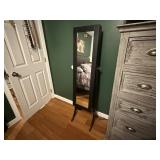 Jewelry chest full length mirror