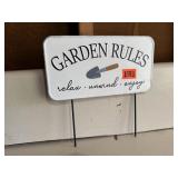 Garden Rules sign