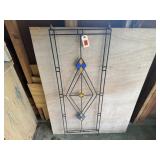 Stained glass garden trellis