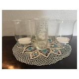 Doilie, candle holders