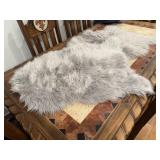 Furry floor rugs (2)