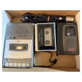 Cassette recorders, microphones