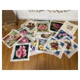 Floral needlepoint assortment (18)