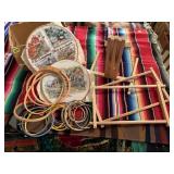 Embroidery stand, stretcher frame, hoops