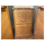 2 drawer letter size wood filing cabinet