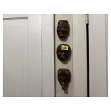 Wood carved masks (3)