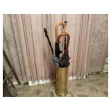 Umbrellas, brass holder included