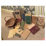 Basket of song books, hymnals
