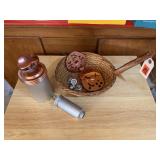 Basket, vintage cookie press