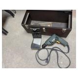 Black & Decker 3/8" corded drill, drill bits,