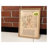 Vintage Welcome Guest poem