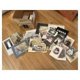 Box of black & white photographs