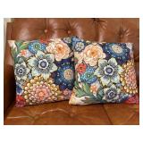 Floral throw pillows