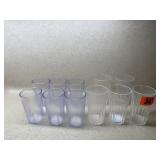 Plastic juice glasses