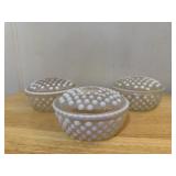 Hobnail Moonstone powder boxes (3)