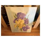 "Purple & Yellow Iris" painting